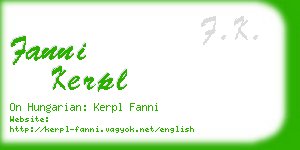 fanni kerpl business card